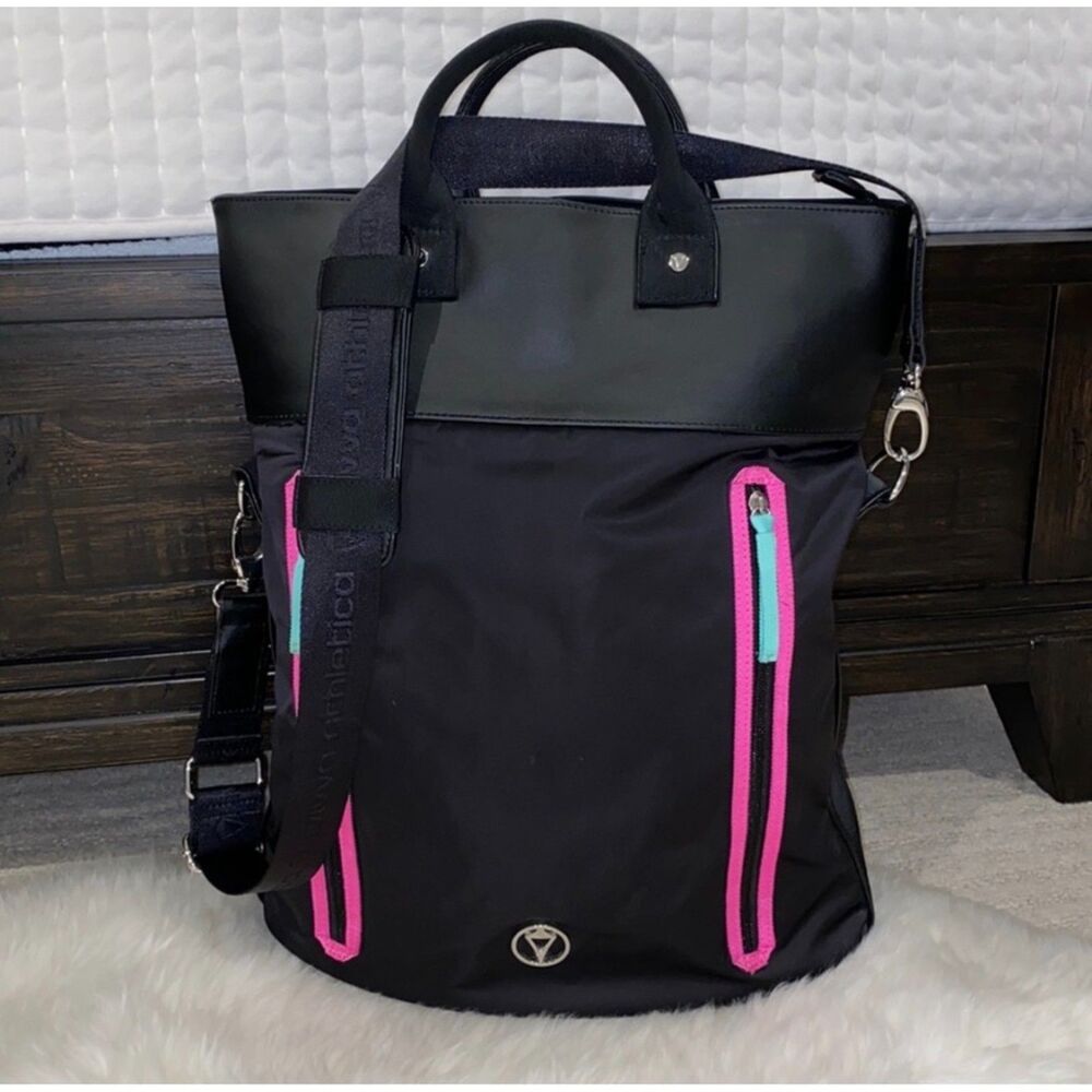 Ivivva by Lululemon Black Nylon Zip-Pocket Tote Bag